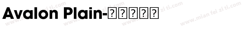 Avalon Plain字体转换